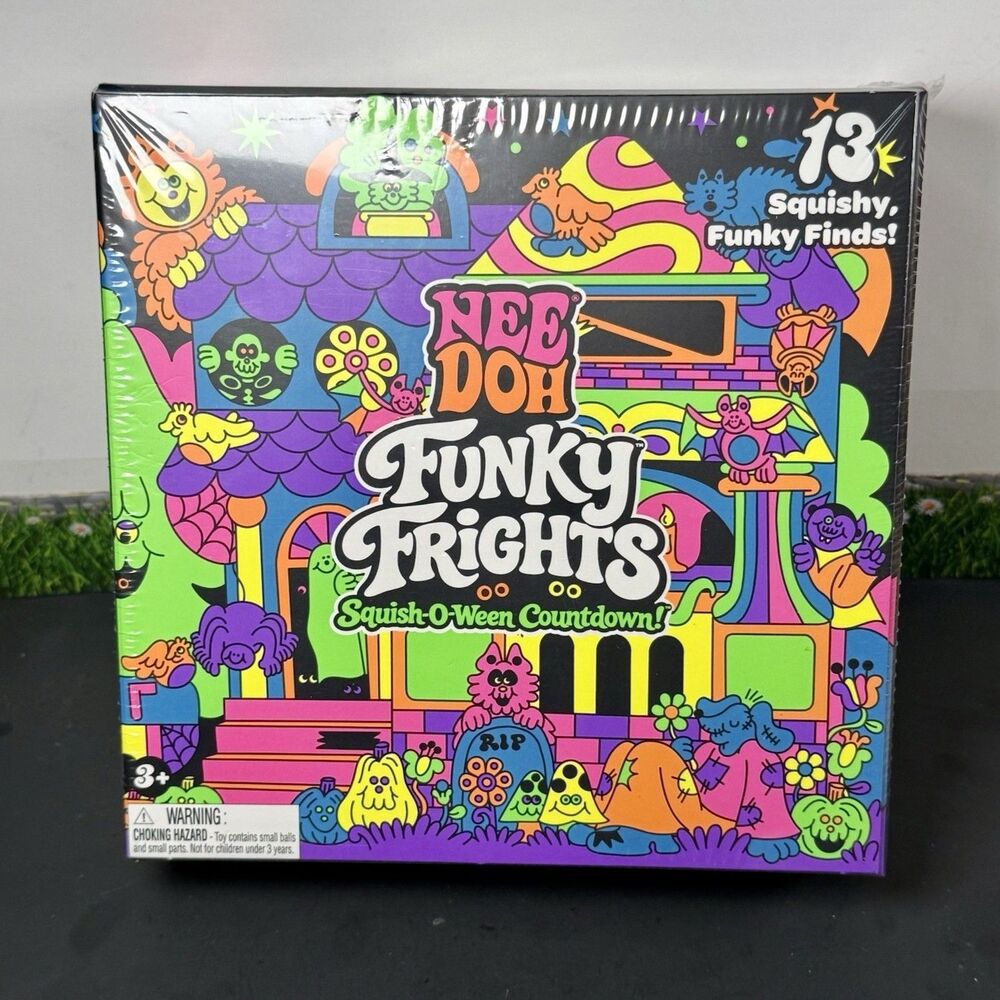 Schylling NeeDoh Funky Frights Squish-O-Ween Door Advent Calendar (Sealed 2026)